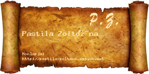 Pastila Zoltána névjegykártya
